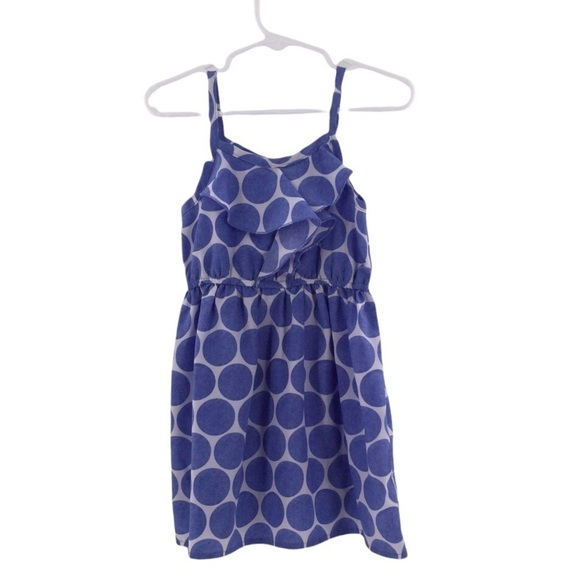 Cherokee Blue Polka Dot Ruffle Dress - Picture 1 of 9